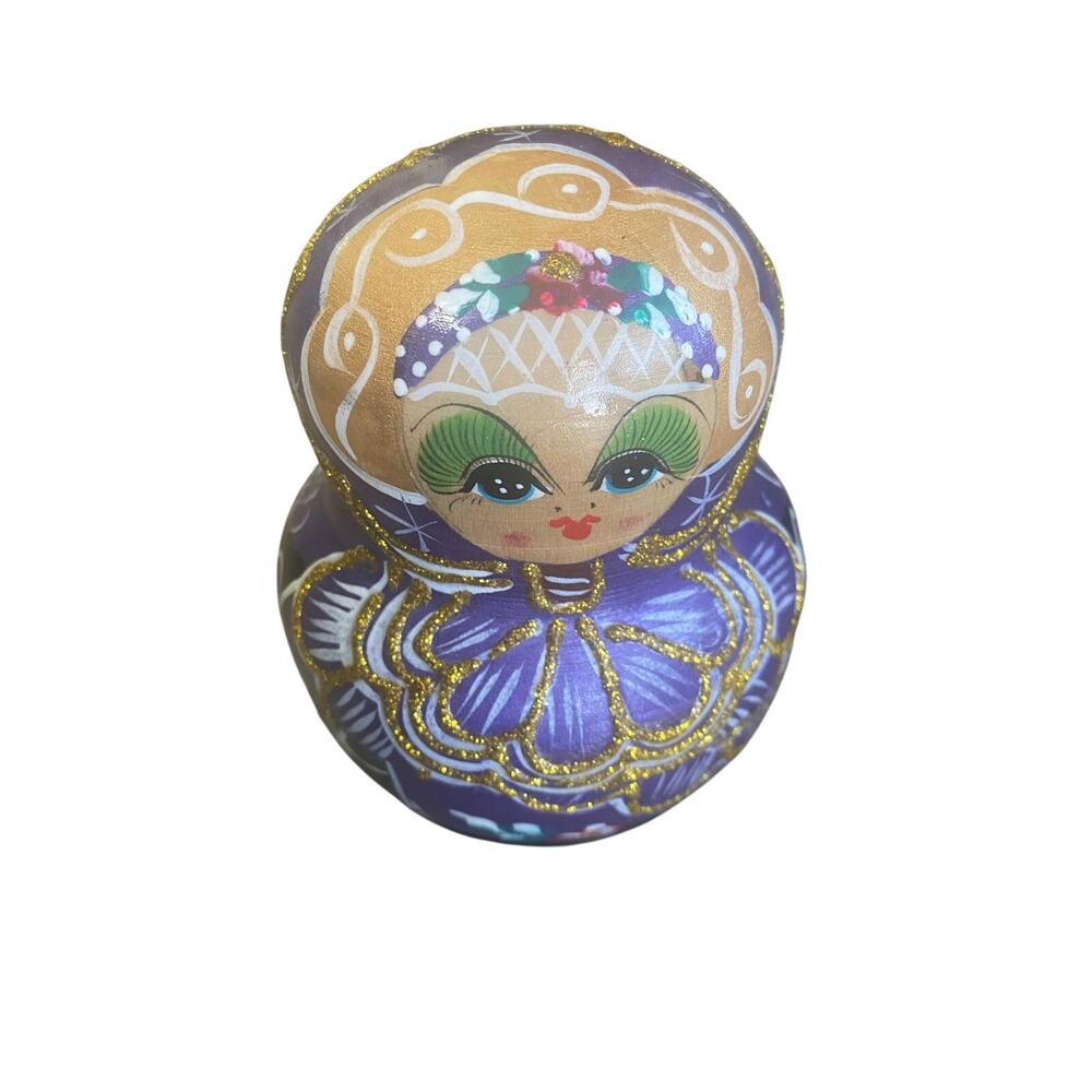 Russian Matryoshka Nesting Dolls
Set of 6 Hand Painted Purple